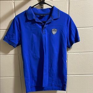 EA7 Emporio Armani Blue Polo Shirt Classic Design Size Medium